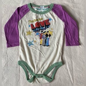NEW Rowdy Sprout Beatles Love - 2013 - Long Sleeve Onesie - Bodysuit - Vintage